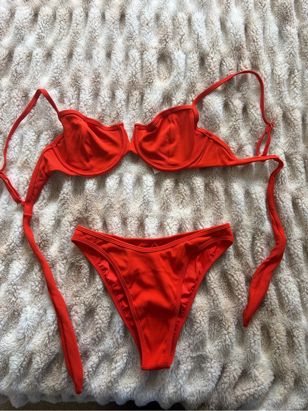 L SPACE Rust Orange Bikini